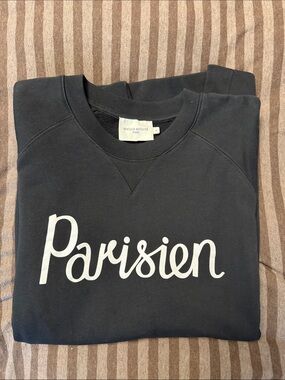 Maison kitsune black parisien sweatshirt